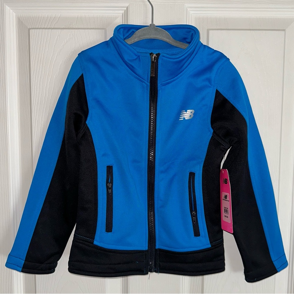 New Balance Kids Full Zip Sports Jacket Blue Children's Size 5/6
